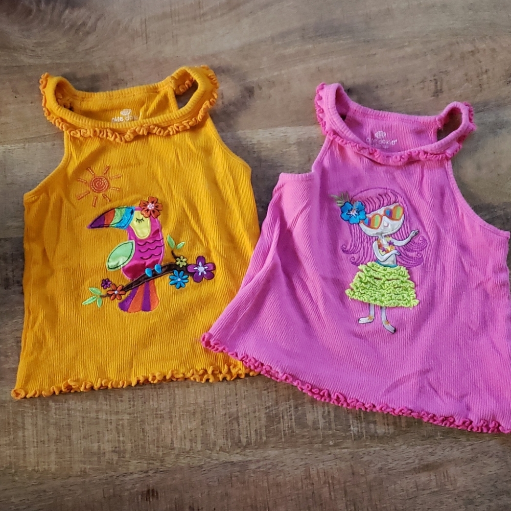 Girls 3T thanks set of 2 okie dokie